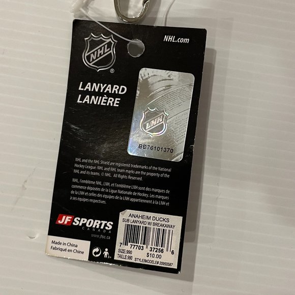 🏒3/$15🏒 Anaheim Ducks JF Sports NHL Breakaway Lanyard 17" - NEW - Picture 4 of 5